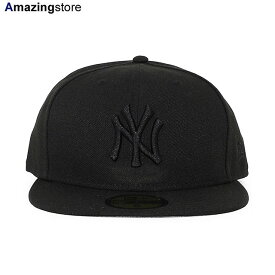 ニューエラ キャップ 59FIFTY ニューヨーク ヤンキース MLB TEAM BASIC FITTED CAP BLACKOUT NEW ERA NEW YORK YANKEES メジャーリーグ メンズ レディース ロゴ 刺繍 帽子 大きめ ブラック /BLK BIG_SIZE 24_5RE_0522