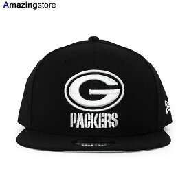 ニューエラ 9FIFTY スナップバック キャップ グリーンベイ パッカーズ 【NFL TEAM-BASIC SNAPBACK CAP/BLACK-WHITE】 NEW ERA GREEN BAY PACKERS ブラック ホワイト [/BLK 20_10_2NE 20_10_3]