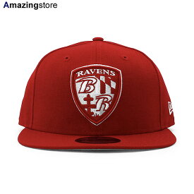 ニューエラ 9FIFTY スナップバック キャップ ボルチモア レイブンズ 【NFL SHIELD TEAM-BASIC SNAPBACK CAP/RED-WHITE】 NEW ERA BALTIMORE RAVENS レッド ホワイト [20_10_2NE 20_10_3]