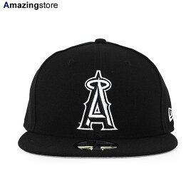 ニューエラ キャップ 59FIFTY ロサンゼルス エンゼルス MLB TEAM BASIC FITTED CAP BLACK WHITE NEW ERA LOS ANGELES ANGELS ブラック 帽子 メンズ レディース 男女兼用 /BLK BIG_SIZE 24_5RE_0522