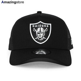 ニューエラ 9FORTY メッシュキャップ ラスベガス レイダース NFL TRUCKER MESH CAP BLACK NEW ERA LAS VEGAS RAIDERS ブラック 帽子 メンズ レディース 男女兼用 A-FRAME /BLK 24_4RE_0425