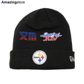 【男女兼用】ニューエラ ニット ビーニー ピッツバーグ スティーラーズ 【NFL SUPER BOWL CHAMPIONS CUFFED KNIT BEANIE/BLACK】 NEW ERA PITTSBURGH STEELERS ブラック [/BLK 21_10_4NE]