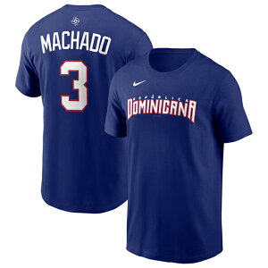 WBC �}�j�[ �}�`���h���f�� �C�O��� �i�C�L T�V���c �h�~�j�J���a����\ 2026 WORLD BASEBALL CLASSIC NAME&NUMBER T-SHIRT ROYAL BLUE NIKE DOMINICAN REPUBLIC MANNY MACHADO �싅 ���[���h�x�[�X�{�[���N���V�b�N ���C