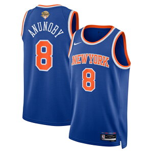 OG �A�k�m�r�[���f�� �C�O��� �i�C�L ���v���J���j�t�H�[�� �j���[���[�N �j�b�N�X 2026 NBA FINALS PATCH SWINGMAN JERSEY ICON EDITION BLUE NEW YORK KNICKS OG ANUNOBY