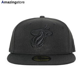 ニューエラ キャップ 59FIFTY マイアミ ヒート NBA TEAM BASIC FITTED CAP BLACKOUT NEW ERA MIAMI HEAT 帽子 メンズ レディース ブラック /BLK COLOR_BOTTOM 24_1_3NE