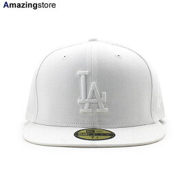 ニューエラ キャップ 59FIFTY ロサンゼルス ドジャース MLB TEAM BASIC FITTED CAP WHITEOUT NEW ERA LOS ANGELES DODGERS 帽子 メンズ レディース ホワイト /WHT /BIG_SIZE 24_5RE_0517