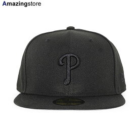 ニューエラ キャップ 59FIFTY フィラデルフィア フィリーズ MLB TEAM BASIC FITTED CAP BLACKOUT NEW ERA PHILADELPHIA PHILLIES 帽子 メンズ レディース ブラック /BLK BIG_SIZE 24_5RE_0522