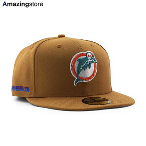 �j���[�G�� �L���b�v 59FIFTY �}�C�A�~ �h���t�B���Y NFL SUPER BOWL VII GREY BOTTOM FITTED CAP BEIGE NEW ERA MIAMI DOLPHINS �X�q �����Y ���f�B�[�X �j�����p �x�[�W�� /TAN COLOR BOTTOM 24_3_2NE