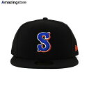 ニューエラ キャップ 59FIFTY シラキュース メッツ MiLB ON-FIELD AUTHENTIC ALTERNATE-2 FITTED CAP BLACK NEW ERA SYRACUSE METS 帽子 メンズ レディース 男女兼用 ブラック ブルー /BLK BIG_SIZE 24_4_2NE