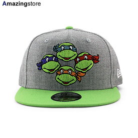 ニューエラ キャップ 9FIFTY スナップバック ティーンエイジ ミュータント ニンジャ タートルズ FACES SNAPBACK CAP HEATHER GREY NEW ERA TEENAGE MUTANT NINJA TURTLES グレー グリーン 帽子 メンズ レディース 男女兼用 /GREY 24_4_4NE