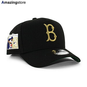 EU���胂�f�� �j���[�G�� �L���b�v 9FORTY �X�i�b�v�o�b�N �u���b�N���� �h�W���[�X MLB JACKIE ROBINSON 75 YEARS KELLY GREEN BOTTOM A-FRAME SNAPBACK CAP BLACK NEW ERA BROOKLYN DODGERS �X�q �����Y ���f�B�[�X �u���b�N