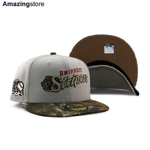 �j���[�G�� �L���b�v 59FIFTY �O�E�B�l�b�g �X�g���C�p�[�Y MiLB BEIGE BOTTOM FITTED CAP STONE NEW ERA GWINNETT STRIPERS �X�q �����Y ���f�B�[�X �j�����p �T�C�h�p�b�` SIDE PATCH �X�g�[�� /STONE COLOR_BOTTOM 25_2RE_0