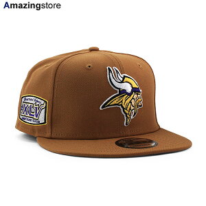 ニューエラ キャップ 9FIFTY スナップバック ミネソタ バイキングス NFL 45TH ANNIVERSARY SNAPBACK CAP TAN NEW ERA MINNESOTA VIKINGS 帽子 メンズ レディース 男女兼用 SIDE PATCH /BLK COLOR_BOTTOM BRIM タン ベージュ /T