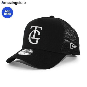 qp j[G bVLbv 9FORTY ǔ WCAc YOUTH NPB TG LOGO A-FRAME TRUCKER MESH CAP BLACK NEW ERA YOMIURI GIANTS l [X KIDS LbY ubN /BLK 25_6