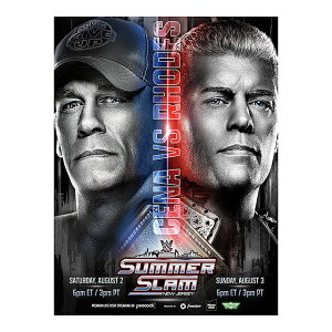 WWE サマースラム2025 海外取寄 ポスター FANATICS AUTHENTIC ジョン シナ VS コーディローデス SUMMERSLAM 2025 EVENT POSTER ART PHOTOGRAPH JOHN CENA VS CODY RHODES RAW SMACKDOWN プロレス グッズ GOODS 小物 インテリア