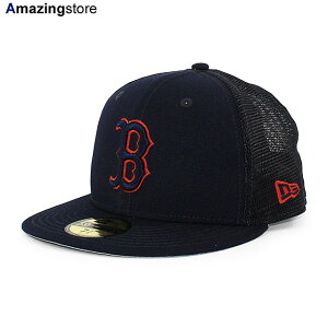 �j���[�G�� �L���b�v 59FIFTY �{�X�g�� ���b�h�\�b�N�X MLB BATTING PRACTICE BP TRUCKER FITTED CAP NAVY NEW ERA BOSTON RED SOX �X�q �����Y ���f�B�[�X �j�����p ���K�p �I�[�Z���e�B�b�N ON-FIELD ���b�V���L���b