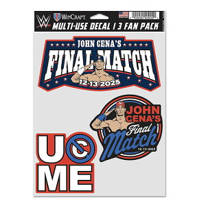 �W���� �V�i���f�� �C�O��� WWE �E�B���N���t�g �X�e�b�J�[ MULTI-USE 3-FAN PACK DECAL JOHN CENA RAW SMACKDOWN ���[ �X�}�b�N�_�E�� ���b�X���}�j�A WRESTLEMANIA FAREWELL TOUR �f�J�[�� 25_12