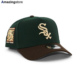 EU���� �j���[�G�� �L���b�v 9FORTY �X�i�b�v�o�b�N �V�J�S �z���C�g�\�b�N�X MLB 95TH ANNIVERSARY GREY BOTTOM A-FRAME SNAPBACK CAP GREEN BROWN NEW ERA CHICAGO WHITE SOX �X�q �����Y ���f�B�[�X �u���b�N /BLK EU940AF �G