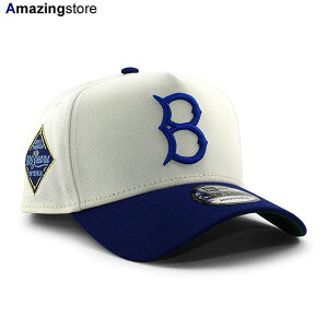 EU���� �j���[�G�� �L���b�v 9FORTY �X�i�b�v�o�b�N �u���b�N���� �h�W���[�X MLB JACKIE ROBINSON 100YEARS CENTENNIAL KELLY GREEN BOTTOM A-FRAME SNAPBACK CAP CREAM BLUE NEW ERA BROOKLYN DODGERS �X�q �����Y ���f�B�[�X �u
