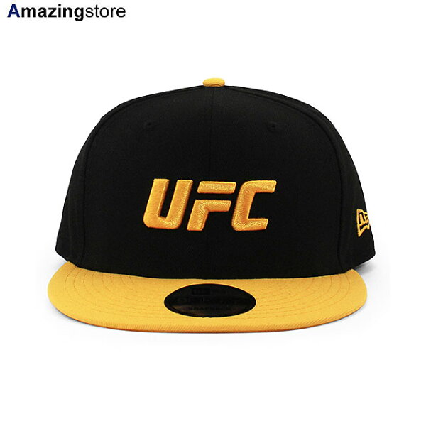 ニューエラ キャップ 9FIFTY スナップバック UFC LOGO SNAPBACK CAP BLACK WHITE NEW ERA 帽子 メンズ レディース 男女兼用 総合格闘技 950 ブラック イエロー /BLK 26_9RE_0909