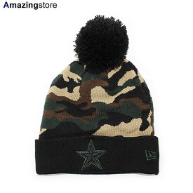 ニューエラ ニット ビーニー ダラス カウボーイズ 【NFL CAMO-TOP KNIT BEANIE/BLACK-CAMO】 NEW ERA DALLAS COWBOYS ブラック カモ [/BLK 23_1_2NE]