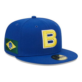 ニューエラ キャップ 59FIFTY WBC ブラジル連邦共和国 2023 WORLD BASEBALL CLASSIC FITTED CAP RYL BLUE NEW ERA BRAZIL ブルー 23_2_5WBC 23_3 BIG_SIZE