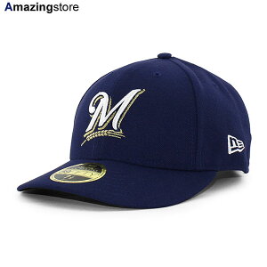 �j���[�G�� �L���b�v 59FIFTY �~���E�H�[�L�[ �u�����[�Y MLB ON-FIELD AUTHENTIC GAME LC LOW-CROWN FITTED CAP LP NAVY NEW ERA MILWAUKEE BREWERS �l�C�r�[ /NAVY 26_1RE_0114