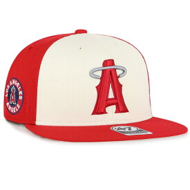 海外取寄 47ブランド キャップ ロサンゼルス エンゼルス MLB CITY CONNECT CAPTAIN SNAPBACK CAP RED BEIGE 47BRAND LOS ANGELES ANGELS 帽子 限定 23_5_ メジャーリーグ スナップバック キャップ