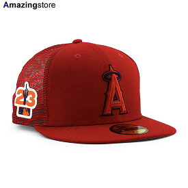 あす楽 ニューエラ キャップ 59FIFTY ロサンゼルス エンゼルス 2023 MLB SPRING TRAINING FITTED CAP RED NEW ERA LOS ANGELES ANGELS スプリングトレーニング BATTING PRACTICE BP 春キャンプ レッド /RED 23_5_3NE