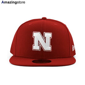 ニューエラ キャップ 59FIFTY ネブラスカ コーンハスカーズ NCAA TEAM BASIC FITTED CAP RED NEW ERA NEBRASKA CORNHUSKERS 帽子 メンズ レディース 男女兼用 レッド /RED 23_10 23_11_2NE