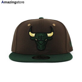 ニューエラ キャップ 9FIFTY シカゴ ブルズ NBA TEAM BASIC SNAPBACK CAP BROWN DARK GREEN NEW ERA CHICAGO BULLS 帽子 メンズ レディース 男女兼用 ブラウン グリーン ビーブロ BEEF &BROCCOLI /BRN 24_2RE_2_08