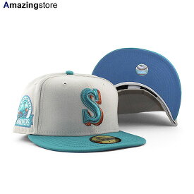 ニューエラ キャップ 59FIFTY シアトル マリナーズ MLB 30TH ANNIVERSARY LIGHT BLUE BOTTOM FITTED CAP STONE NEW ERA SEATTLE MARINERS 帽子 ストーン アクア ライトブルー /STONE COLOR_BOTTOM 24_2RE_2_02