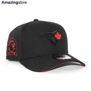 EU���� �j���[�G�� �L���b�v 9FORTY �g�����g �u���[�W�F�C�Y MLB 40TH SEASON RED BOTTOM A-FRAME SNAPBACK CAP BLACK NEW ERA TORONTO BLUE JAYS �X�q �����Y ���f�B�[�X �T�C�h�p�b�` SIDE PATCH �N���[�� EU940AF 26_4RE_0407
