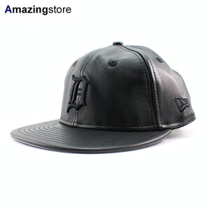 �j���[�G�� �L���b�v RC9FIFTY �X�g���b�v�o�b�N �f�g���C�g �^�C�K�[�X MLB GENUINE LEATHER RETRO CROWN STRAPBACK CAP BLACKOUT NEW ERA DETROIT TIGERS �X�q �����Y ���f�B�[�X �j�����p ���U�[ �u���b�N /BLK 26_1RE_01