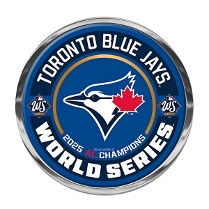 2025 AJ[O`sI EBNtggg u[WFCY 2025 AMERICAN LEAGUE CHAMPIONS DOMED METAL AUTO EMBLEM WINCRAFT TORONTO BLUE JAYS ObY  ANZT[ ACCESSORY Jĕ R{R