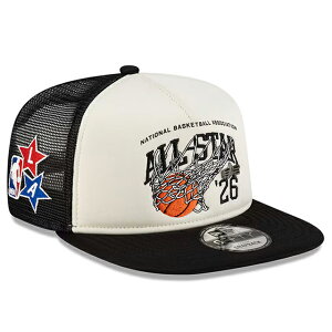 �C�O��� �j���[�G�� �L���b�v 9FIFTY × ALPHA INDUSTRIES × 2026 NBA ALL-STAR GAME SNAPBACK TRUCKER CAP WHITE-BLACK