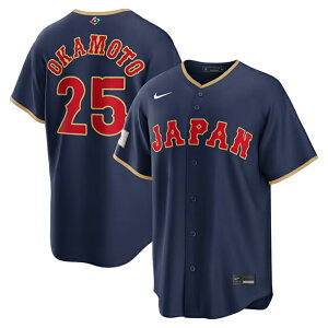 WBC ���{�a�^���f�� �C�O��� �i�C�L ���v���J���j�t�H�[�� ���{��\ 2026 WORLD BASEBALL CLASSIC ROAD STADIUM JERSEY NAVY NIKE SAMURAI JAPAN KAZUMA OKAMOTO