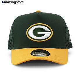 ニューエラ 9FORTY メッシュキャップ グリーンベイ パッカーズ NFL TRUCKER MESH CAP GREEN GOLD NEW ERA GREEN BAY PACKERS 12746925 帽子 メンズ レディース 男女兼用 グリーン ゴールド /GRN 23_10RE_10_24