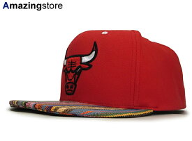 MITCHELL&NESS CHICAGO BULLS 【NATIVE-STRIPE SNAPBACK/RED-MULTI】 ミッチェル＆ネス シカゴ ブルズ スナップバック [NBANATIVE]