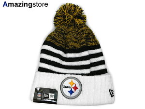 NEW ERA PITTSBURGH STEELERS 【SNOW FALL KNIT BEANIE/WHT-GOLD-BLK】 ニューエラ ピッツバーグ スティーラーズ ニット帽 ビーニー [帽子 ヘッドギア new era cap ニューエラキャップ new eraキャップ neweraキャップ