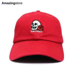 �y�����y�Ή��z7���j�I�� �X�g���b�v�o�b�N �ySKULL&ROSE STRAPBACK/RED�z 7UNION [20_8_4SU20_8_5]