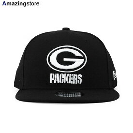 ニューエラ キャップ 9FIFTY スナップバック グリーンベイ パッカーズ NFL TEAM BASIC SNAPBACK CAP BLACK WHITE NEW ERA GREEN BAY PACKERS 帽子 メンズ レディース 男女兼用 ブラック ホワイト /BLK 24_4RE_0423