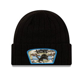 ニューエラ ニット ビーニー デトロイト ライオンズ 【NFL 2021 SALUTE-TO-SERVICE KNIT BEANIE/BLACK】 NEW ERA DETROIT LIONS ブラック [/BLK 21_10_4NE]