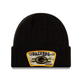 ニューエラ ニット ビーニー グリーンベイ パッカーズ 【NFL 2021 SALUTE-TO-SERVICE KNIT BEANIE/BLACK】 NEW ERA GREEN BAY PACKERS ブラック [/BLK 21_10_4NE]