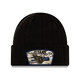 ニューエラ ニット ビーニー テネシー タイタンズ 【NFL 2021 SALUTE-TO-SERVICE KNIT BEANIE/BLACK】 NEW ERA TENNESSEE TITANS ブラック [/BLK 21_10_4NE]