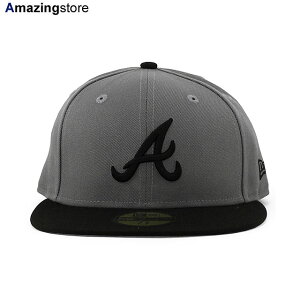 �j���[�G�� �L���b�v 59FIFTY �A�g�����^ �u���[�u�X MLB 2T TEAM BASIC FITTED CAP GREY BLACK NEW ERA ATLANTA BRAVES �X�q �����Y ���f�B�[�X �j�����p �O���[ �u���b�N /GREY BIG_SIZE 26_4RE_0406