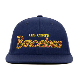 フッドハット スナップバックキャップ【LES CORTS BARCELONA SNAPBACK CAP/NAVY】 HOOD HAT バルセロナ [22_3_ レディース メンズ ユニセックス]