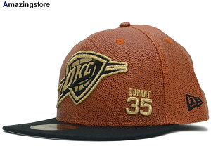 NEW ERA OKLAHOMA CITY THUNDER【KEVIN DURANT BASKET-BALLIN/BRN-BLK-GOLD】 ニューエラ オクラホマシティ サンダー 59FIFTY[ 帽子 ヘッドギア new era cap ニューエラキャップ 大きい サイズ メンズ レディース AIR JORDA