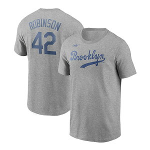 �C�O��� �W���b�L�[ ���r���\�����f�� NIKE T�V���c �u���b�N���� �h�W���[�X MLB COOPERSTOWN COLLECTION NAME&NUMBER T-SHIRT GRAY JACKIE ROBINSON BROOKLYN DODGERS �O���[ TEE /GREY 23_3_5JR
