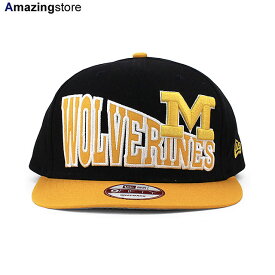 ニューエラ 9FIFTY スナップバック キャップ ミシガン ウォルバリンズ 【NCAA STOKED SNAPBACK CAP/NAVY-GOLD】 NEW ERA MICHIGAN WOLVERINES ネイビー ゴールド [COLOR_BOTTOM GREY_BOTTOM 21_12_4NE]